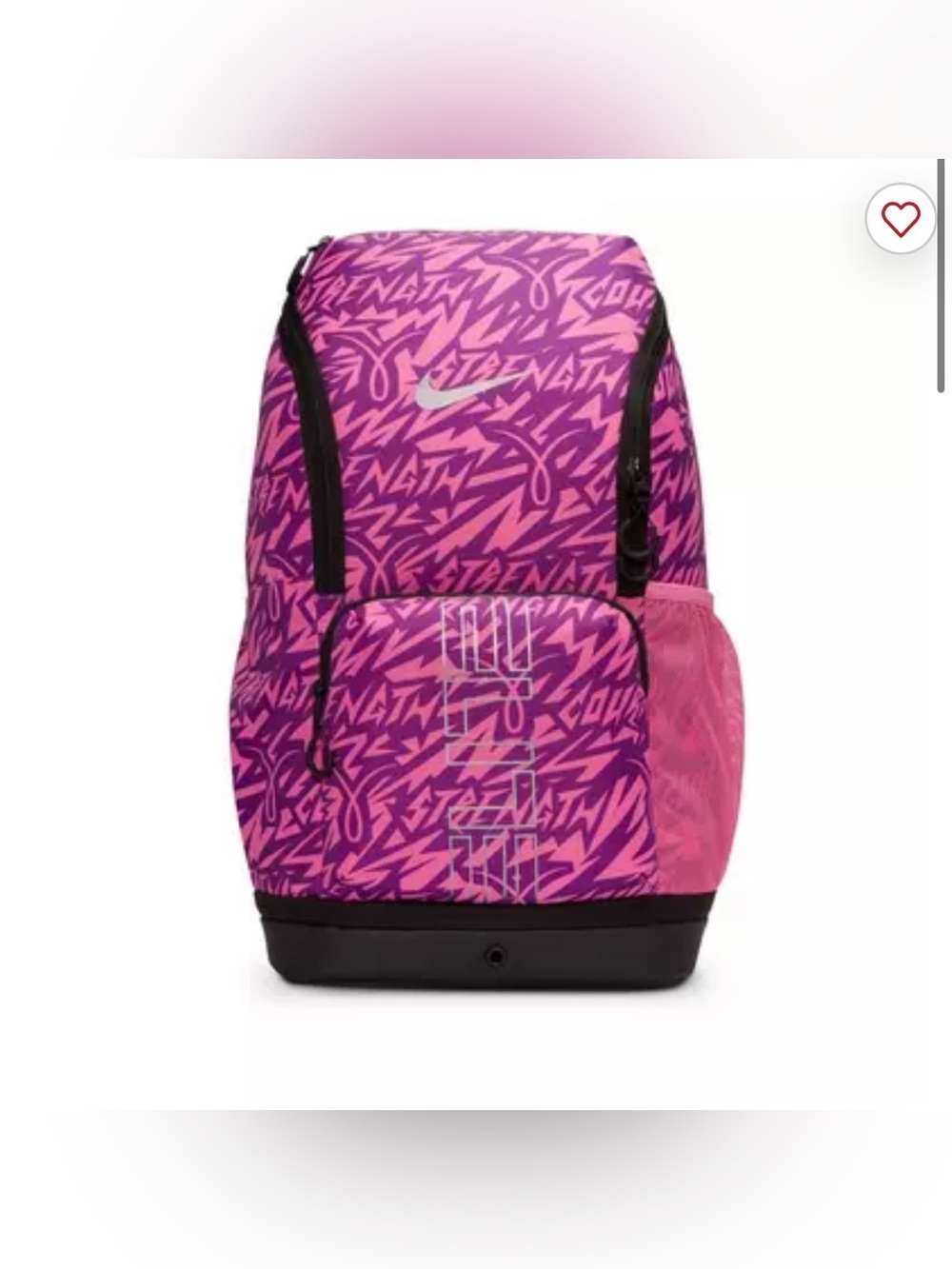 Nike Hoops Varsity Elite Book Bag 32L Backpack Kay Yow Pink And Black